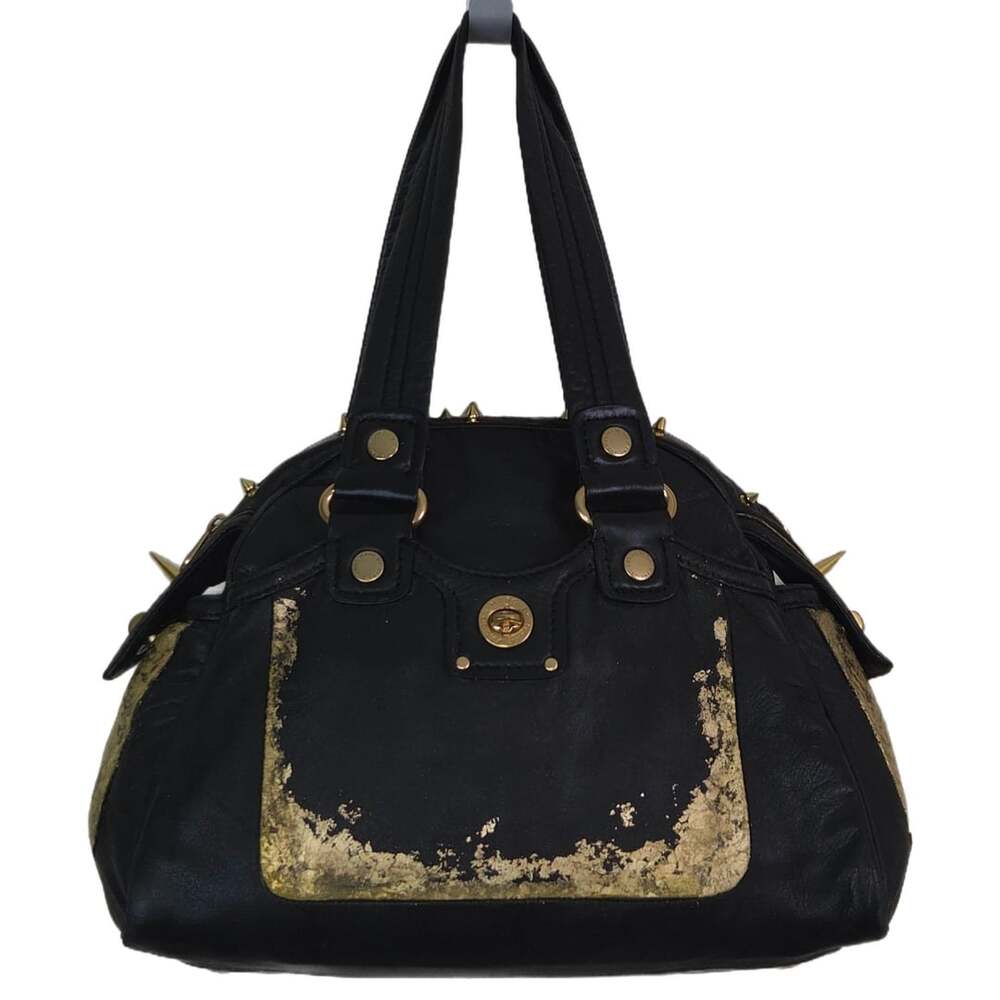Custom Marc By Marc Jacobs Totally Turnlock Black Gold Spiked Leather Bag
